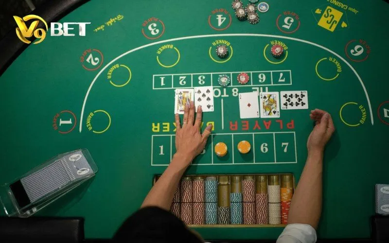 Hình ảnh Baccarat V9bet 1 trong bài viết Baccarat V9BET: Nguyên Tắc Vàng Để Chiến Thắng. Baccarat V9BET